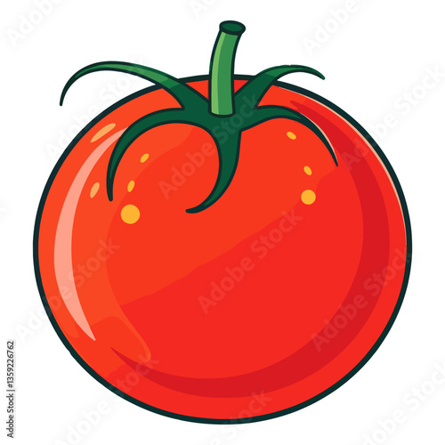 One tomato vector illustration vegetable produce vector