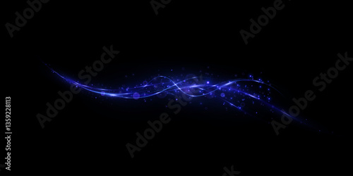 bstract lines.Neon lines of speed and fast wind. effect of moving at the speed of light. Blue glow effect. Magic shiny line. Neon. Background.	