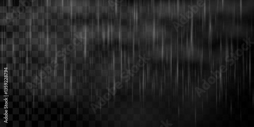 Rain fall drops vector and transparent background
