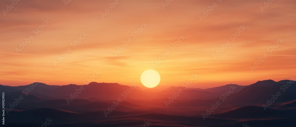 Obraz premium Desert sunset landscape