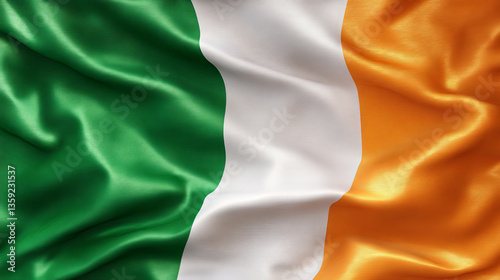 Obraz na plátně Ireland country flag vector pack with waving style