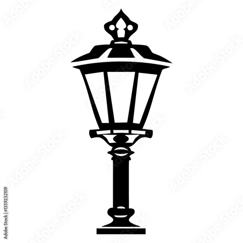 Lamp icon chandelier silhouette decorative vector