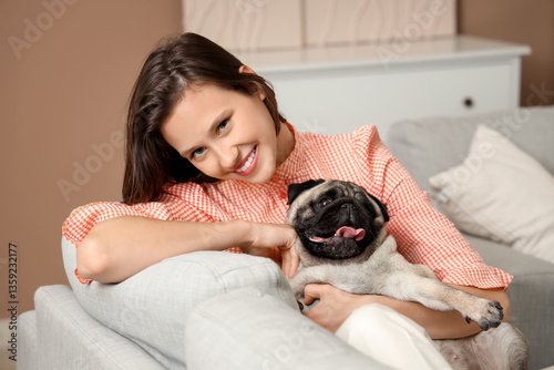 Smiling young woman relaxin...