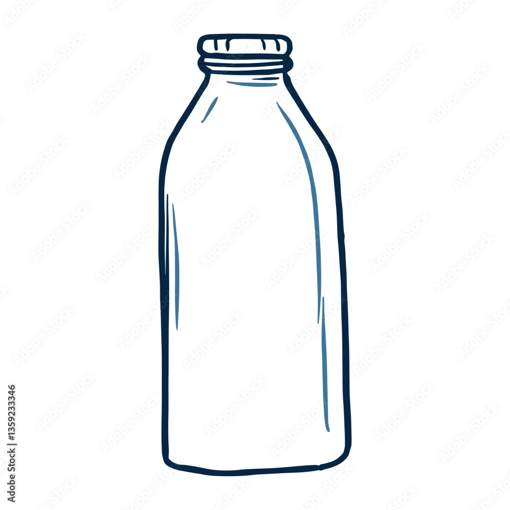 Milk bottle illustration minimalist simple vector Milk bottle illustration minimalist simple vector