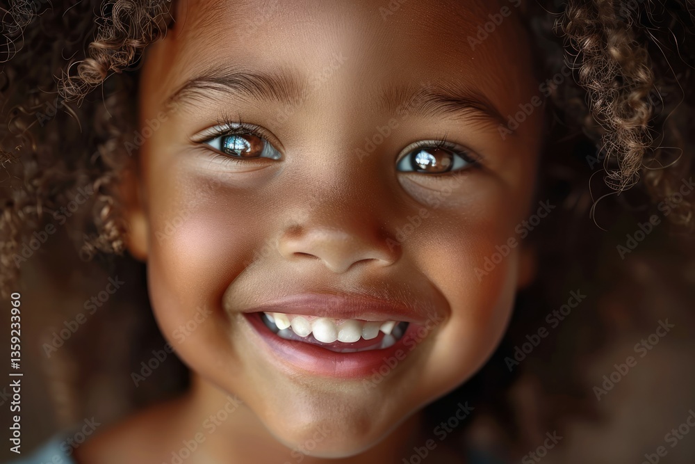 Smiling black child close-up evoking joy. Neural network AI generated Smiling black child close-up evoking joy. Neural network AI generated