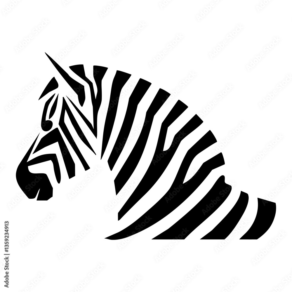 Fototapeta premium Zebra illustration wildlife graphic vector