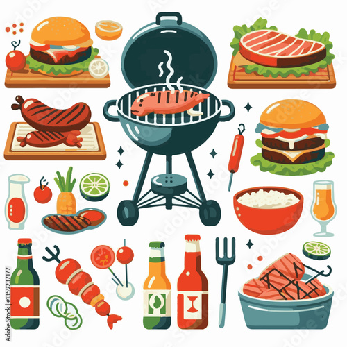 bbq, food, barbecue, grill, party, cooking, meat, picnic, grilling, summer, meal, grilled, cook, beef, cookout, hot, background, barbeque, steak, fire, backyard, pork, flame, delicious, smoke, outdoor