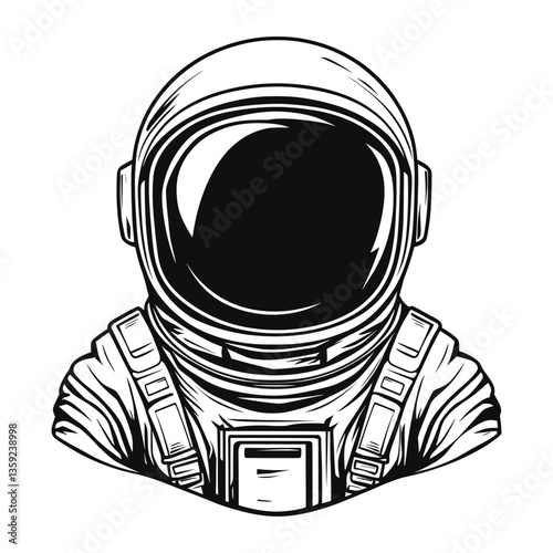 Illustration astronaut helmet design vector