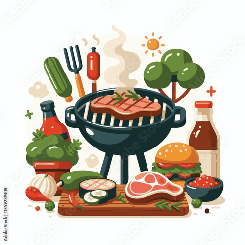 bbq, food, barbecue, grill, party, cooking, meat, picnic, grilling, summer, meal, grilled, cook, beef, cookout, hot, background, barbeque, steak, fire, backyard, pork, flame, delicious, smoke, outdoor