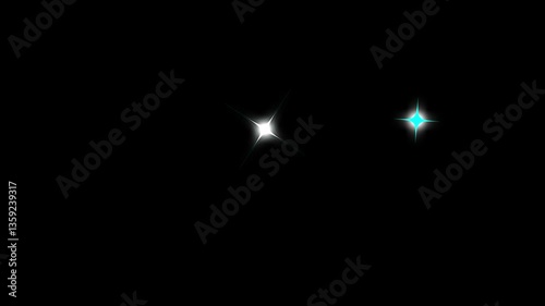 Wallpaper Mural Blinking Doodle Stars Fantasy Night Sky with Glitter Effect Torontodigital.ca