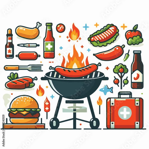 bbq, food, barbecue, grill, party, cooking, meat, picnic, grilling, summer, meal, grilled, cook, beef, cookout, hot, background, barbeque, steak, fire, backyard, pork, flame, delicious, smoke, outdoor