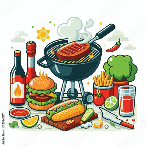 bbq, food, barbecue, grill, party, cooking, meat, picnic, grilling, summer, meal, grilled, cook, beef, cookout, hot, background, barbeque, steak, fire, backyard, pork, flame, delicious, smoke, outdoor