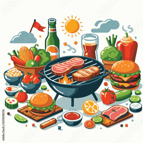bbq, food, barbecue, grill, party, cooking, meat, picnic, grilling, summer, meal, grilled, cook, beef, cookout, hot, background, barbeque, steak, fire, backyard, pork, flame, delicious, smoke, outdoor