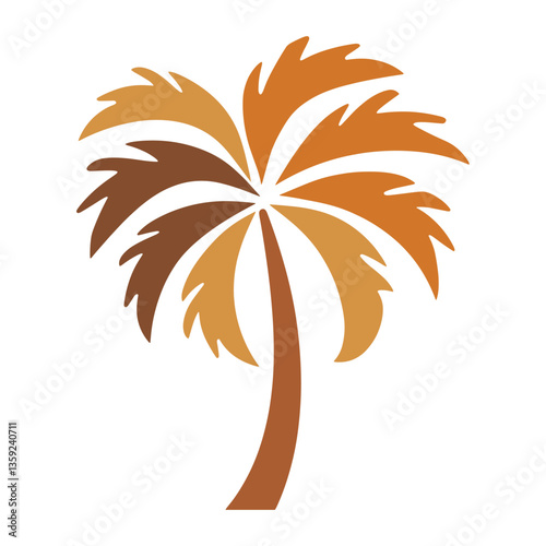 Obraz na płótnie Abstract palm tree art silhouette colors vector w salonie