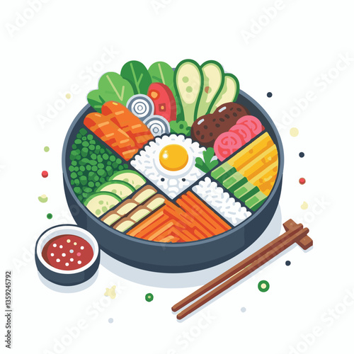 bibimbap, asian, cuisine, meal, healthy, delicious, food, rice, gourmet, korean food, vegetable, cooking, dinner, fresh, colorful, bowl, lunch, traditional, dish, egg, beef, spicy, korean, carrot, mea