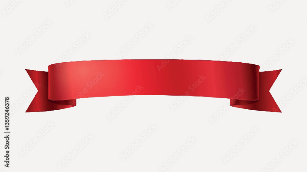 red ribbon banner illustration vector red ribbon banner illustration vector