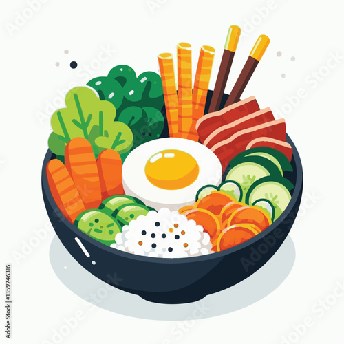 bibimbap, asian, cuisine, meal, healthy, delicious, food, rice, gourmet, korean food, vegetable, cooking, dinner, fresh, colorful, bowl, lunch, traditional, dish, egg, beef, spicy, korean, carrot, mea