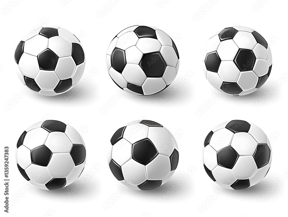 Soccer Balls 3D Variations. Soccer Balls 3D Variations.
