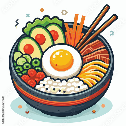 bibimbap, asian, cuisine, meal, healthy, delicious, food, rice, gourmet, korean food, vegetable, cooking, dinner, fresh, colorful, bowl, lunch, traditional, dish, egg, beef, spicy, korean, carrot, mea