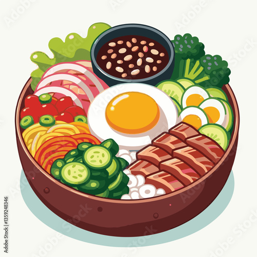 bibimbap, asian, cuisine, meal, healthy, delicious, food, rice, gourmet, korean food, vegetable, cooking, dinner, fresh, colorful, bowl, lunch, traditional, dish, egg, beef, spicy, korean, carrot, mea