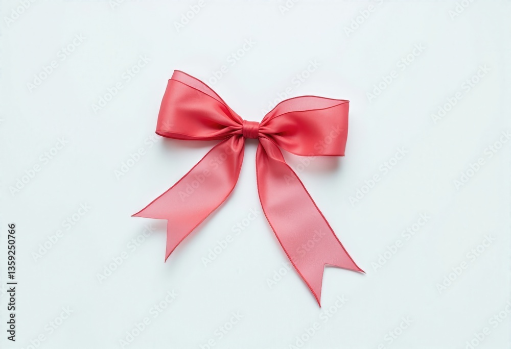 A playful bow, constructed from a lightweight, semi transparent material, is presented against a clean, minimalist setting A playful bow, constructed from a lightweight, semi transparent material, is presented against a clean, minimalist setting