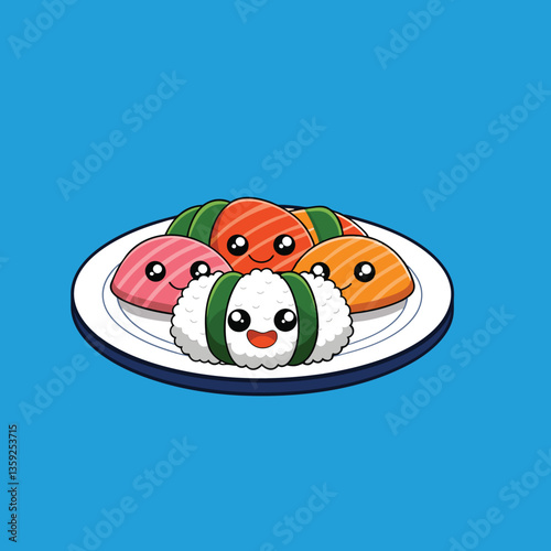 Sushi PNG, Delicious Sushi Clipart, Fresh Sushi Image, Sushi Illustration, Sushi Transparent Background