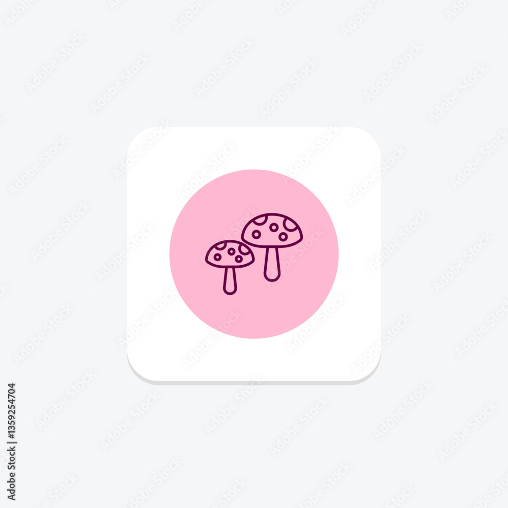 Fototapeta premium Mushroom, vector, pixel perfect, illustrator file