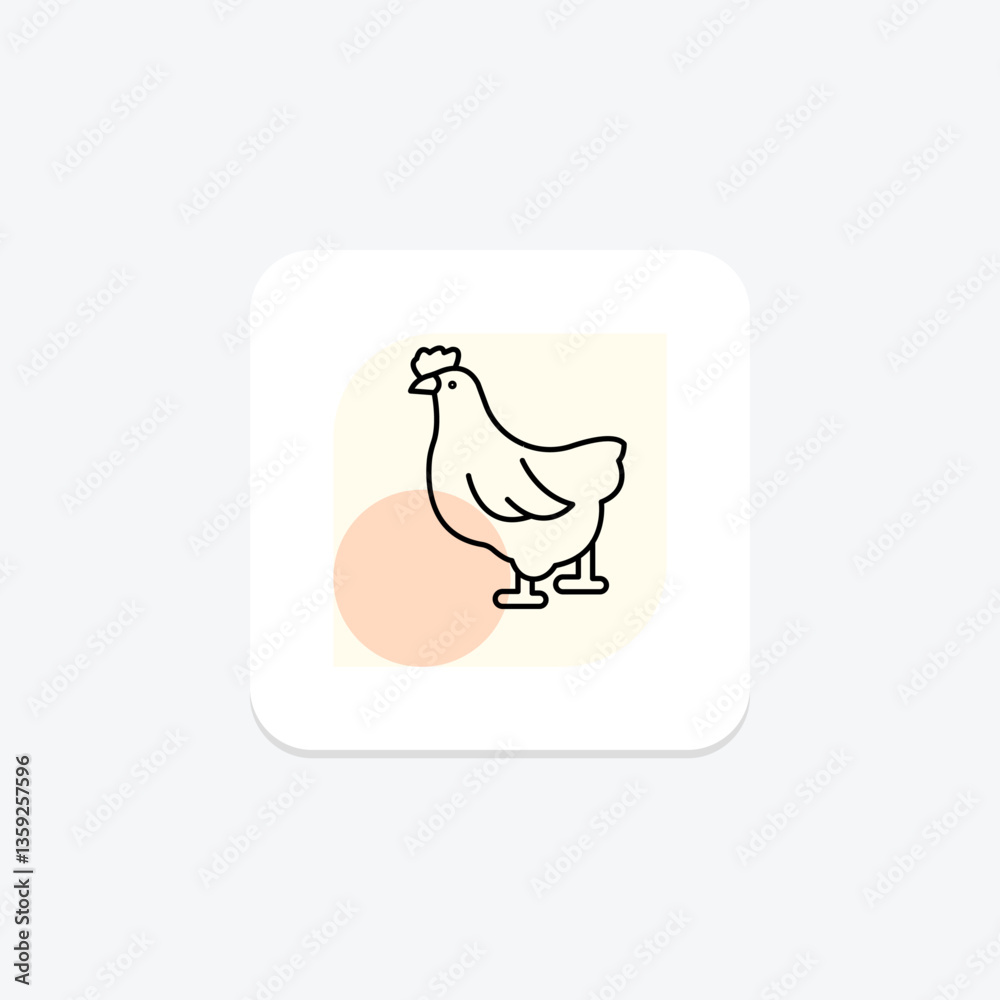 Fototapeta premium Poultry, vector, pixel perfect, illustrator file