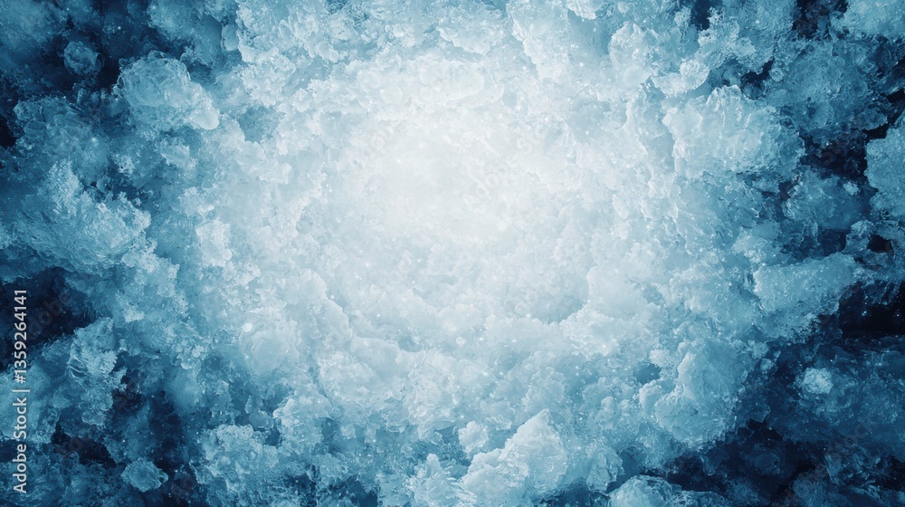 Fototapeta premium Abstract Texture concept. Translucent blue ice formation in a frozen cave