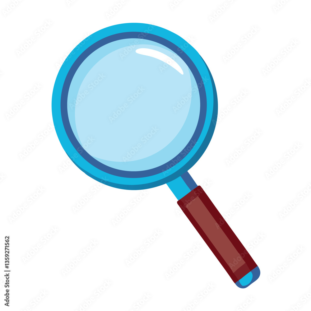 Magnifying glass searching tool icon vector in flat style isolated illustration Magnifying glass searching tool icon vector in flat style isolated illustration