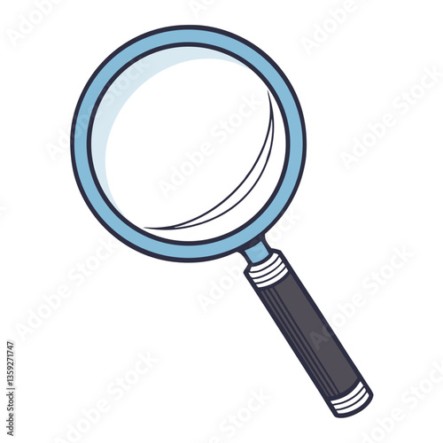 Magnifying glass searching tool icon vector in flat style isolated illustration
