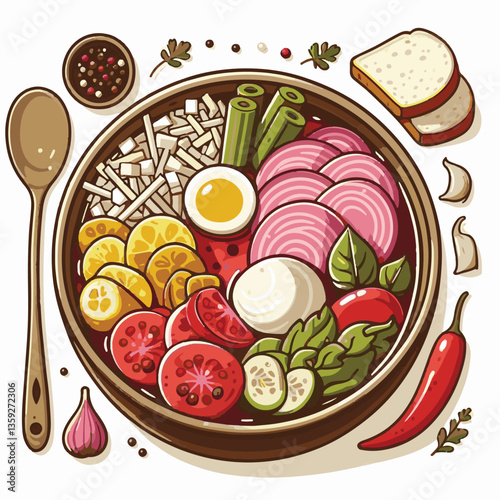 soup, food, borscht, bowl, ukrainian, dish, lunch, dinner, vegetable, beet, cream, cuisine, borsch, beetroot, red, meat, traditional, healthy, meal, homemade, hot, gourmet, plate, garlic, tasty, cooki