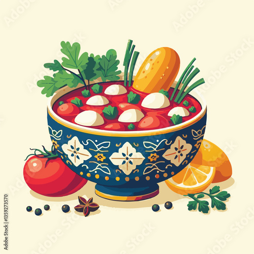 soup, food, borscht, bowl, ukrainian, dish, lunch, dinner, vegetable, beet, cream, cuisine, borsch, beetroot, red, meat, traditional, healthy, meal, homemade, hot, gourmet, plate, garlic, tasty, cooki