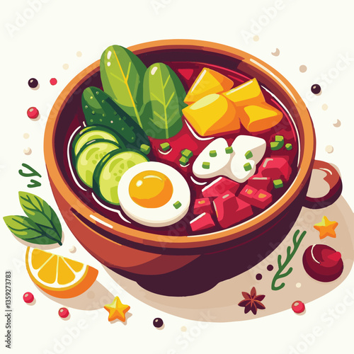 soup, food, borscht, bowl, ukrainian, dish, lunch, dinner, vegetable, beet, cream, cuisine, borsch, beetroot, red, meat, traditional, healthy, meal, homemade, hot, gourmet, plate, garlic, tasty, cooki