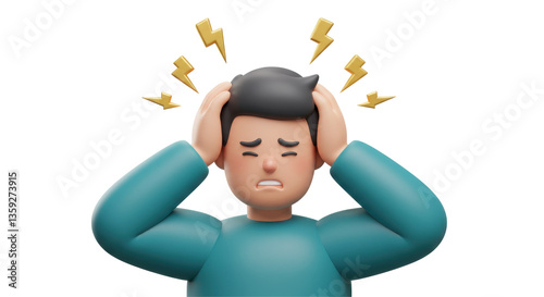 Isolated Stressed Man