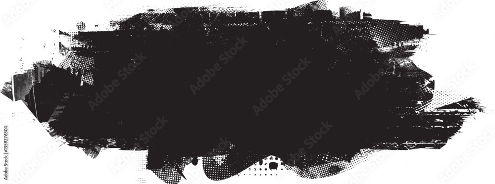 Fototapeta premium Grunge textured banner with rough edges. Speckled texture. Overlay grunge texture . Simply place texture over any object to create grunge effect . Banner with scratched surface for your design. 