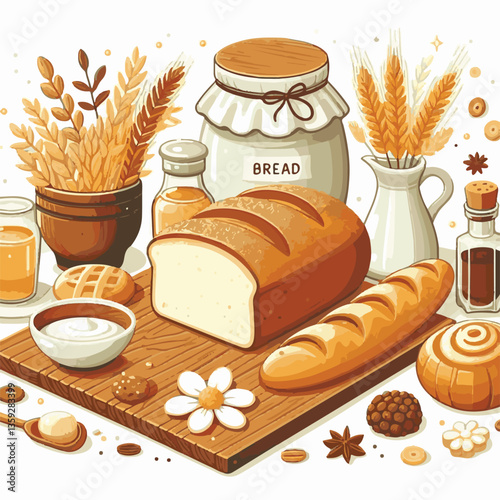 food, bread, breakfast, bakery, healthy, wheat, fresh, grain, loaf, white, brown, isolated, homemade, background, flour, crust, slice, meal, bake, delicious, eat, nutrition, snack, closeup, organic, s