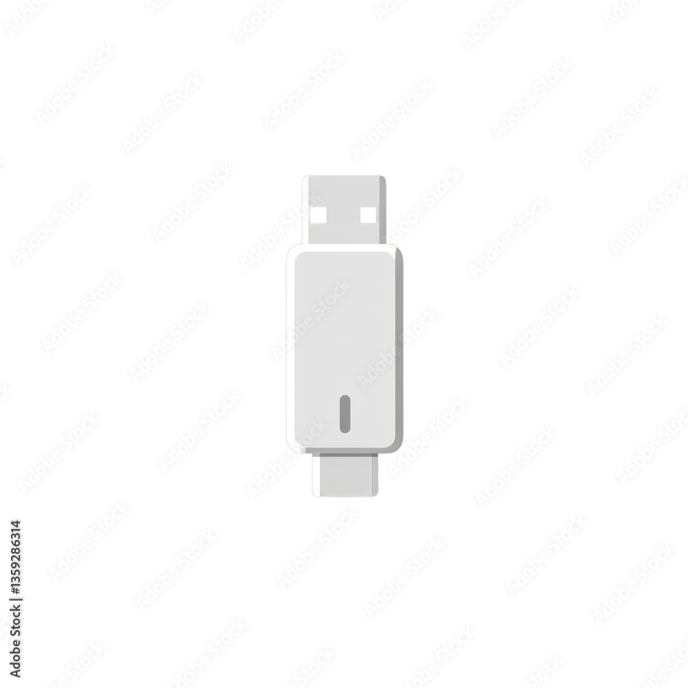 Compact usb stick for data storage and transfer ideal for personal or professional use in a digital environment white isolate background Compact usb stick for data storage and transfer ideal for personal or professional use in a digital environment white isolate background