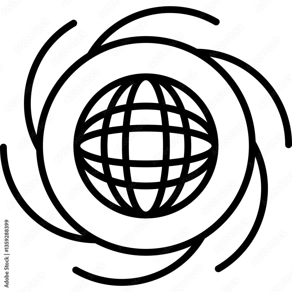 Naklejka premium Black Hole Icon