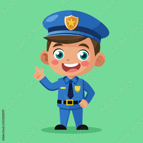 vector cartoon policeman