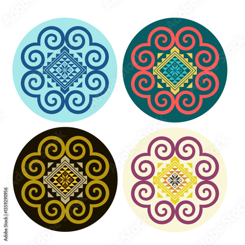 Hmong ethnic pattern, Hmong pattern is a design that combines modern and traditional patterns.