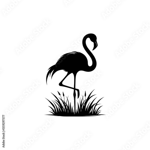 Wallpaper Mural flamingo vector illustration Torontodigital.ca