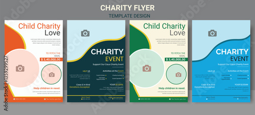 Charity Flyer Template Fundraising and Donation Event Design Nonprofit Charity Flyer Fundraising and Awareness Campaign Charity Event Flyer Help and Support Design Template .kids charity flyer .
