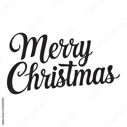 Vector illustration of merry christmas text.