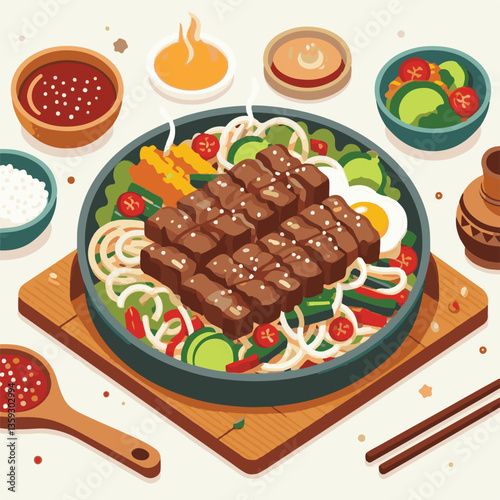 cuisine, meal, dish, meat, bulgogi, delicious, dinner, restaurant, beef, cooking, lunch, traditional, food, healthy, gourmet, asian, background, menu, spicy, plate, bbq, korean, korean food, barbecue,
