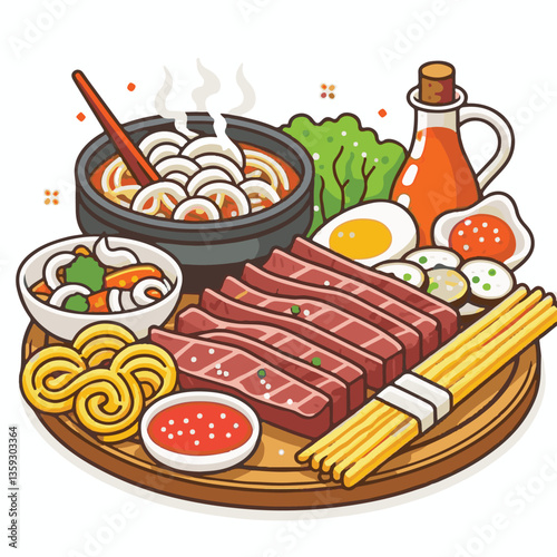cuisine, meal, dish, meat, bulgogi, delicious, dinner, restaurant, beef, cooking, lunch, traditional, food, healthy, gourmet, asian, background, menu, spicy, plate, bbq, korean, korean food, barbecue,