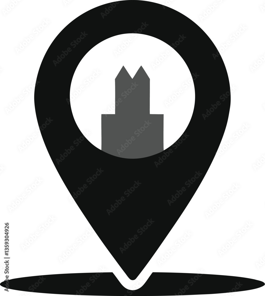 Obraz premium city map icon vector