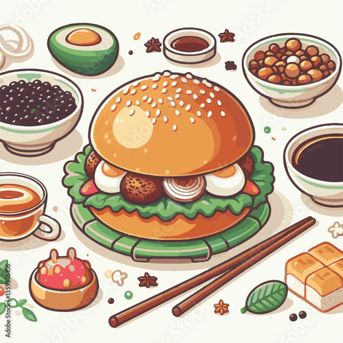 food, meat, lunch, cuisine, asian, delicious, sauce, traditional, meal, vietnamese, fresh, noodle, pork, vietnam, soup, vegetable, hanoi, dish, vermicelli, grilled, bun cha, chopsticks, bun, bowl, bac