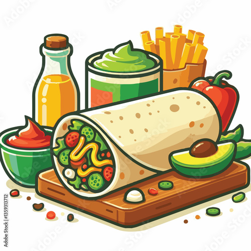food, meal, restaurant, meat, burrito, menu, fast, delicious, lunch, dinner, snack, mexican, background, dish, beef, chicken, salad, isolated, grilled, bread, wrap, vegetable, set, collection, plate, 