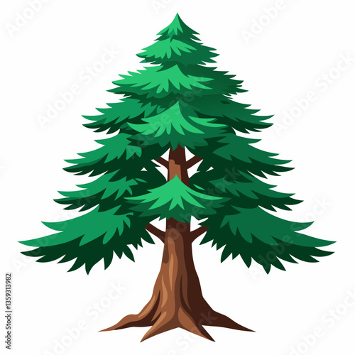 rugged cedar tree with dark green needles